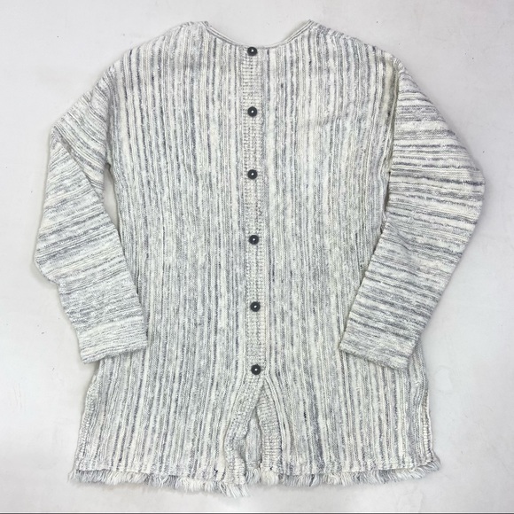 J Jill button back fringe sweater. Size Medium - Picture 2 of 9